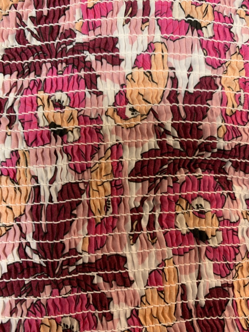 J. Crew Liberty Butterfield Poppy Cotton Blouse Medium Floral Smocked Pink - Picture 6 of 16